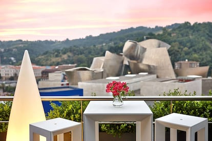 El Guggenheim visto desde la terraza del Gran Hotel Domine.