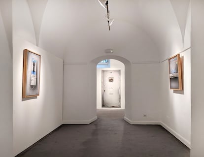 La obra Manhattan del pintor César Galicia en la galería Leandro Navarro en Madrid.
