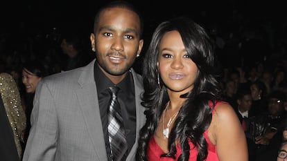 Nick Gordon y Bobbi Kristina Brown, en los Grammy en octubre de 2012.