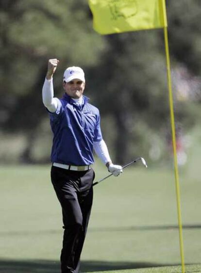 Zach Johnson, durante su recorrido triunfal.