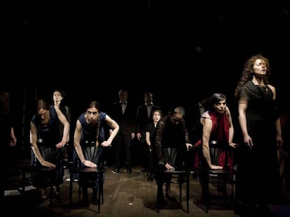 Una escena de 'El corazón entre ortigas' en la Sala Tribueñe.