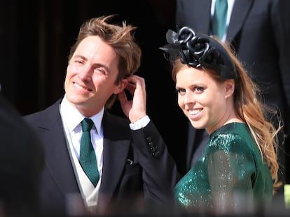 Beatriz de York y Edoardo Mapelli Mozzi, en una boda en agosto de 2019.