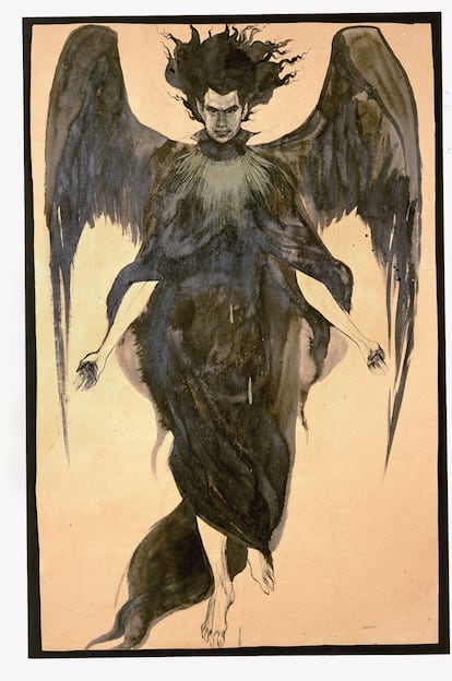 'Dark Angel', una de las obras principales de la exposición 'Cameron: Songs for the Witch Woman', abierta hasta el 11 de enero en el MOCA (Museum of Contemporary Art) de Los Angeles.
