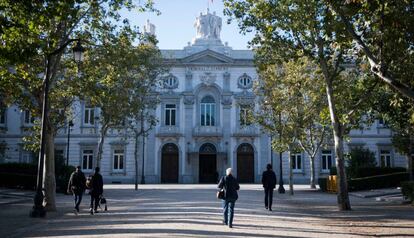 Façana principal de la seu del Tribunal Suprem, a Madrid.