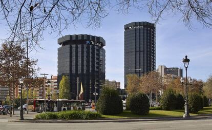 Edificios de CaixaBank en Barcelona. 