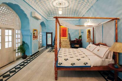 La suite de palacio que alquila el Maharajá de Jaipur en Airbnb.
 