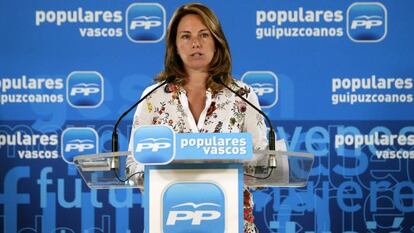 La presidenta del PP vasco, Arantza Quiroga.