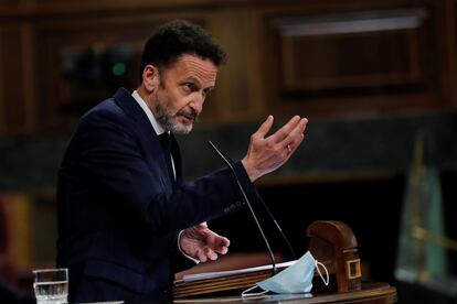 El portavoz adjunto de Ciudadanos, Edmundo Bal, durante su intervención el jueves en el pleno del Congreso.