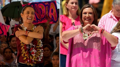 Mexican presidential candidates Claudia Sheinbaum and Xóchitl Gálvez.