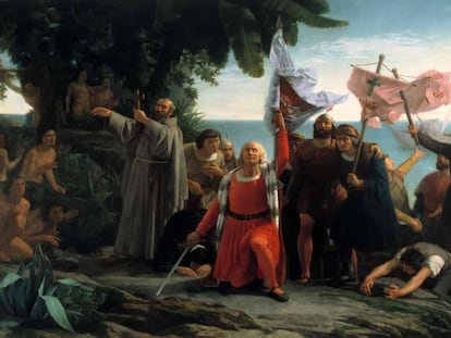 'Primer desembarco de Cristóbal Colón en América