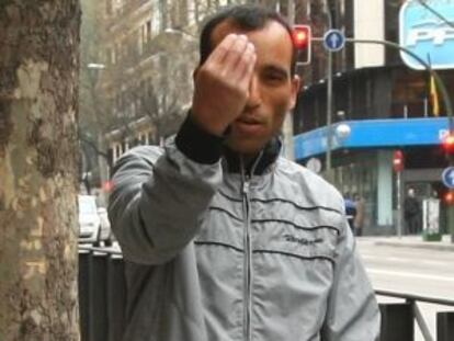 Nasrdeddine Amri, tras su detención en Madrid.
