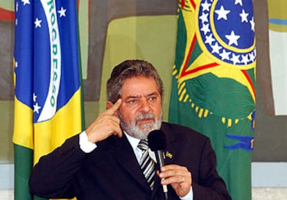 El presidente brasileño, Luiz Inácio Lula da Silva, en Brasilia, el pasado jueves, tras la aprobación de las reformas.