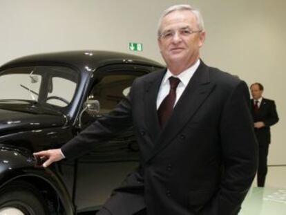Martin Winterkorn, durante la inauguración del museo Porsche de Stuttgart.