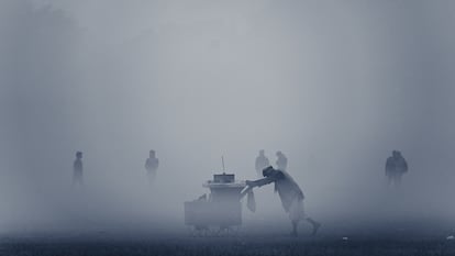 Víctimas de la contaminación en Asia.