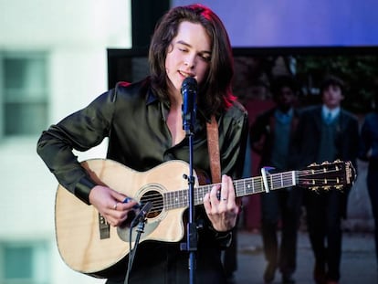 El actor Ferdia Walsh-Peelo presentando &#039;Sing Street&#039; en Nueva York, en abril de 2016. 