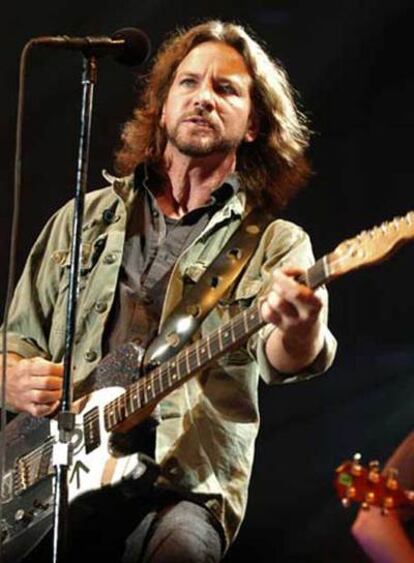 Eddie Vedder, líder de Pearl Jam, en un concierto en Madrid en septiembre de 2006.