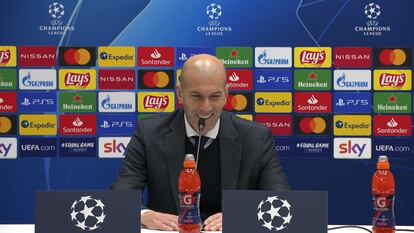 Zinedine Zidane en rueda de prensa.
