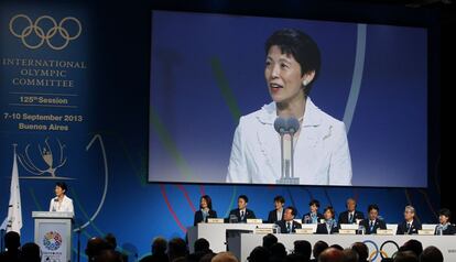 La princesa Takamado durante la presentación de la candidatura de Tokio.