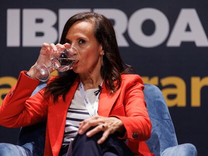 La presidenta de Redeia, Beatriz Corredor, el 1 de junio en Madrid.