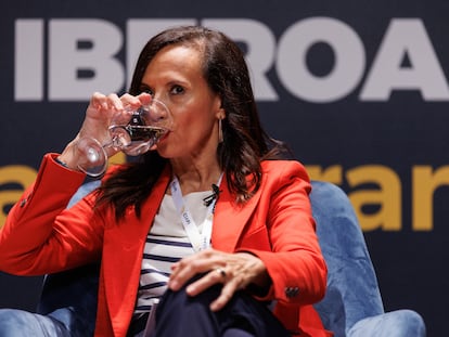 La presidenta de Redeia, Beatriz Corredor, el 1 de junio en Madrid.