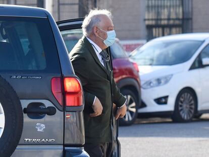 Eugenio Pino, antiguo jefe de la Policía Nacional, a su llegada a la Audiencia Nacional, este lunes.