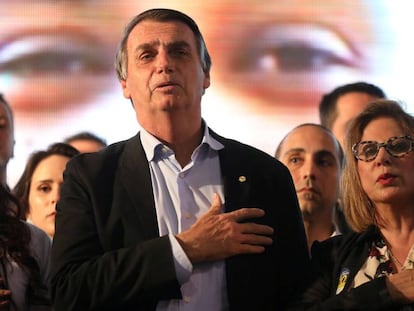 O candidato Jair Bolsonaro (PSL) em encontro com mulheres em Porto Alegre no dia 30 de agosto