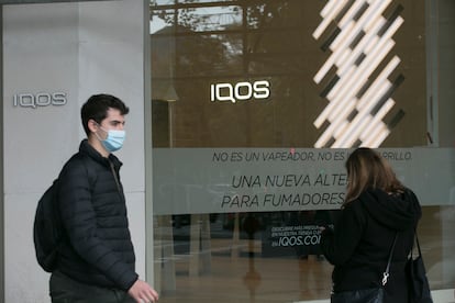 Tienda IQOS en la calle Serrano en Madrid esta semana.