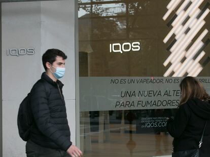 Tienda IQOS en la calle Serrano en Madrid esta semana.