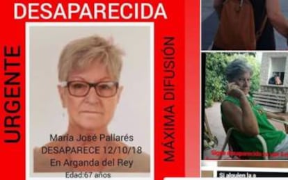Cartel de búsqueda de la mujer hallada muerta en Córdoba.