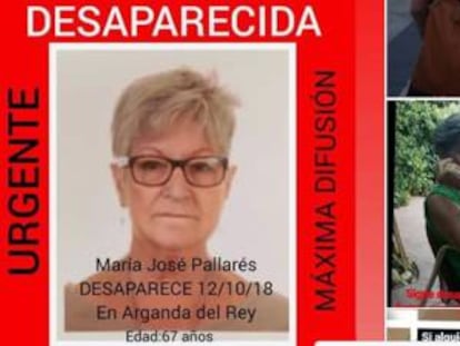 Cartel de búsqueda de la mujer hallada muerta en Córdoba.