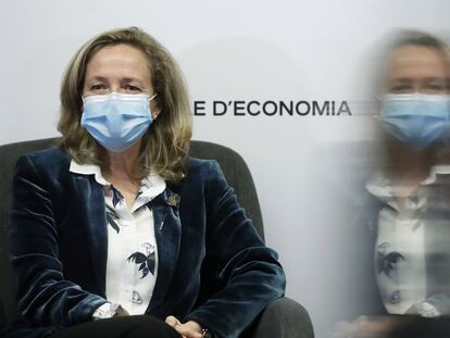 La vicepresidenta tercera del Gobierno y ministra de Asuntos Económicos y Transformación Digital, Nadia Calviño.