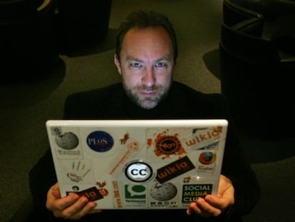 Jimmy Wales, cofundador de Wikipedia: uno de los promotores del boicot a la nueva ley Sinde estadounidense.