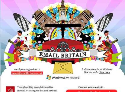 Página web de la campaña <i>Email Britain.</i>