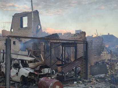 Edificios bombardeados por el Ejército ruso en Bucha, cerca de Kiev.
