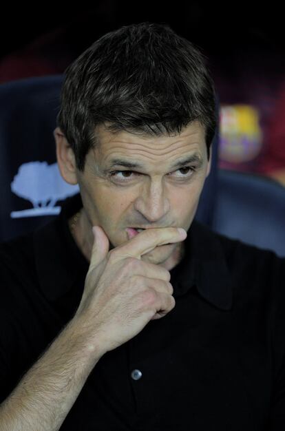 Tito Vilanova, en el banquillo del Camp Nou.