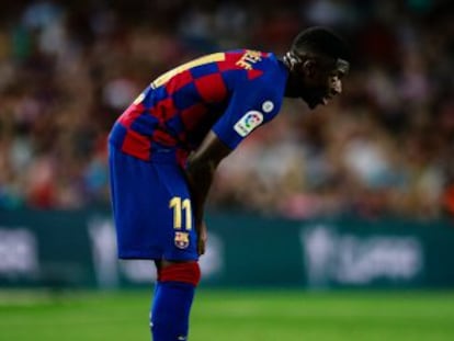 El extremo, operado en su día por una rotura muscular en el muslo izquierdo, encadena lesiones en la pierna desde que llegara al Barça