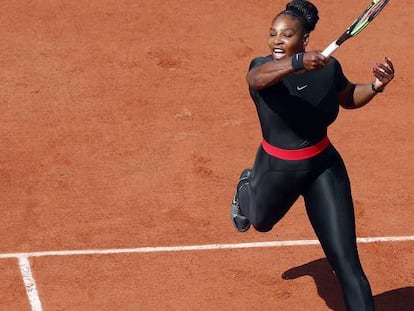 Serena Williams, el pasado mes de junio, con el traje posparto.