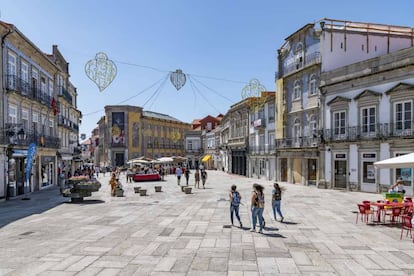 La plaza de la República, en Viana do Castelo.