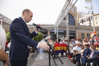 El alcalde de Alicante, Gabriel Echávarri, durante el acto.