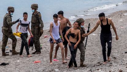 Llegada de menores a Ceuta