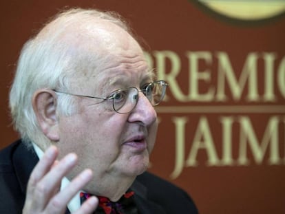 Angus Deaton, Nobel de Econom&iacute;a en 2015, en Valencia. 