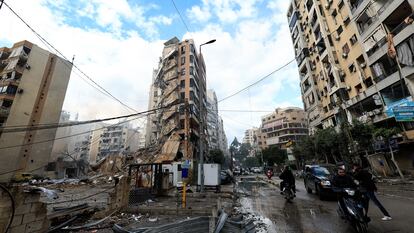 Edificios destruidos en Beirut (Líbano), el 27 de noviembre.