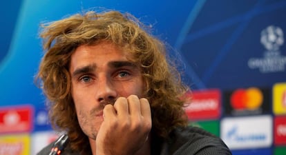 Griezmann, durante la rueda de prensa.