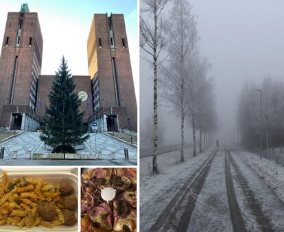 El Ayuntamiento de Oslo, un paisaje invernal noruego y la comida de la cuarentena.