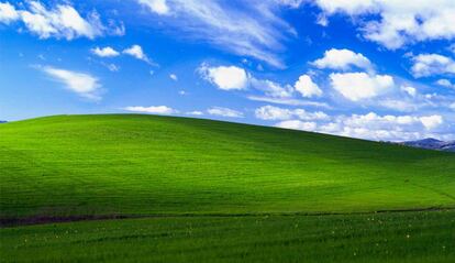 El icónico fondo de pantalla de Windows XP