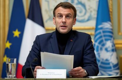 FILE PHOTO: France holds virtual aid conference for Lebanon