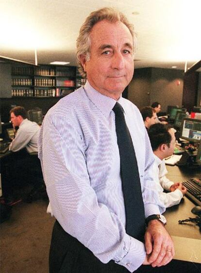 Bernard Madoff en las oficinas de su empresa.