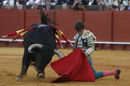 'Orgullito' y El Juli, en la Feria de Abril.