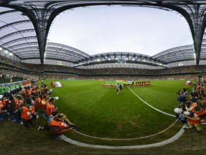 A Arena da Baixada, antes do jogo Arg&eacute;lia x R&uacute;ssia. 