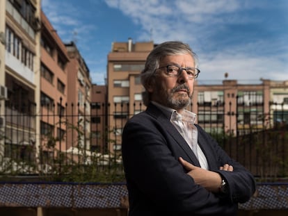 Jorge Trias fotografiado en su casa de Barcelona en 2018.